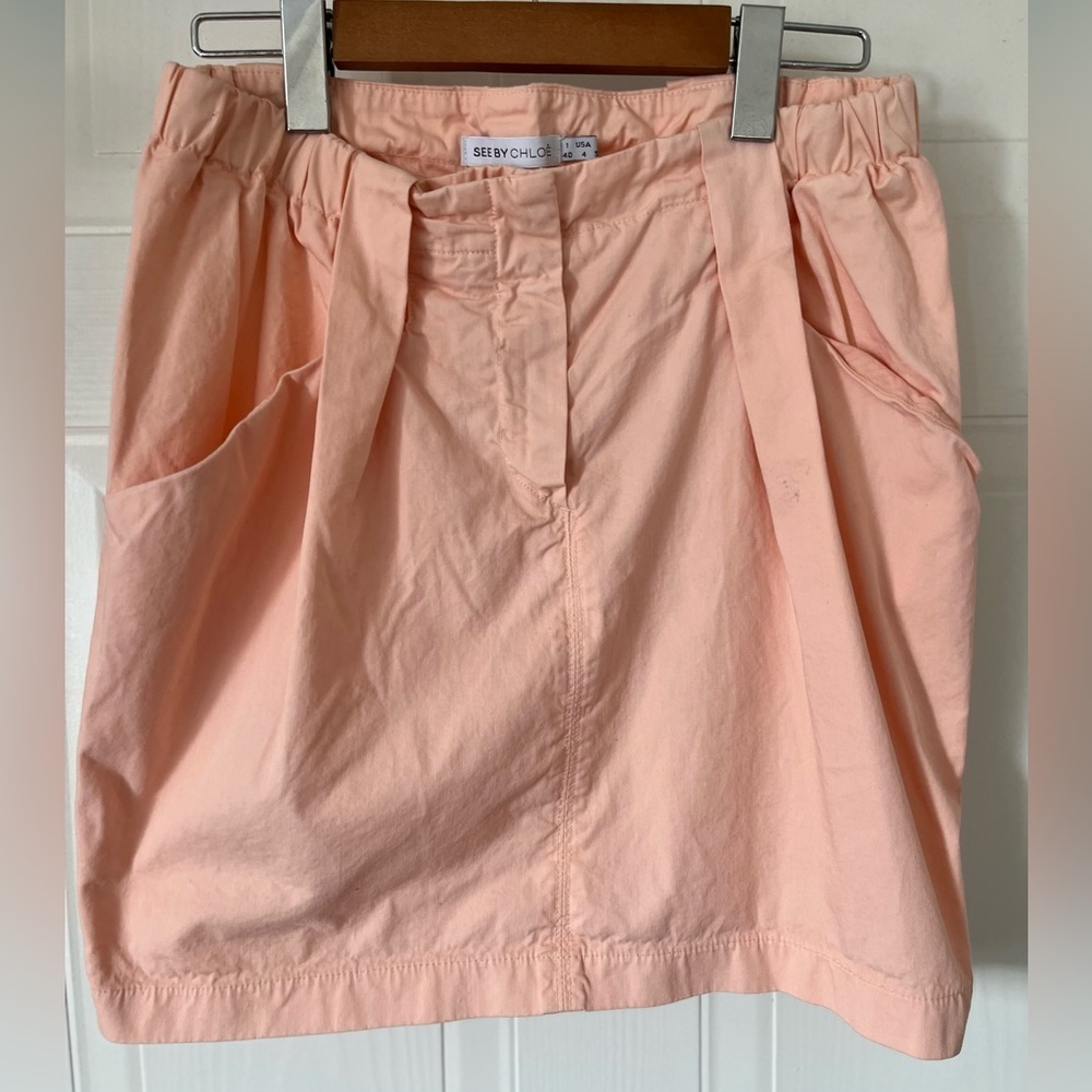 See By Chloe Pink Cotton Skirt